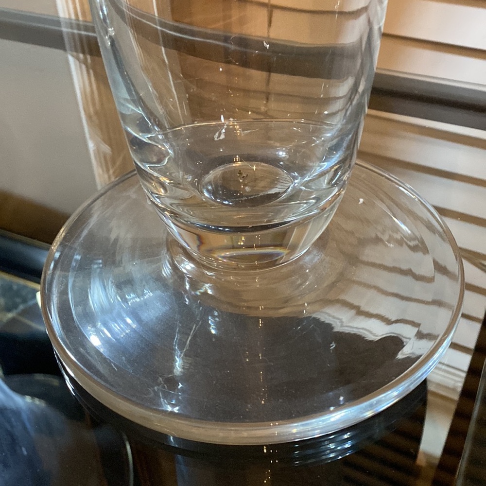 2 TALL GLASS VASES - Picture 2 of 3